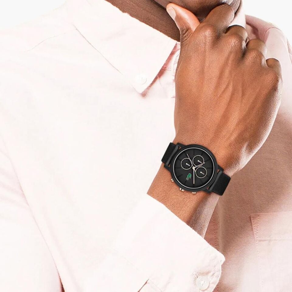 Lacoste 2011247 Quartz  Silikon Siyah 43 mm Kol Saati