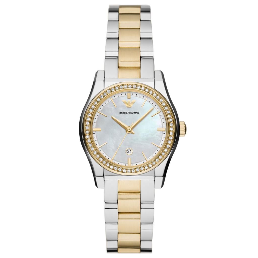 Emporio Armani AR11559 Quartz Çelik Altın/Metalik Gri Sedef Kadran 32 mm Kadın Kol Saati