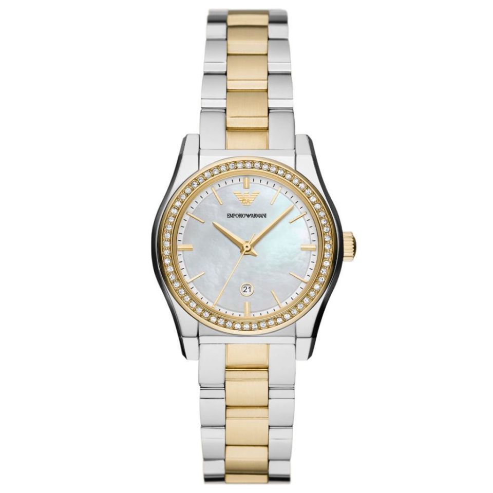 Emporio Armani AR11559 Quartz Çelik Altın/Metalik Gri Sedef Kadran 32 mm Kadın Kol Saati