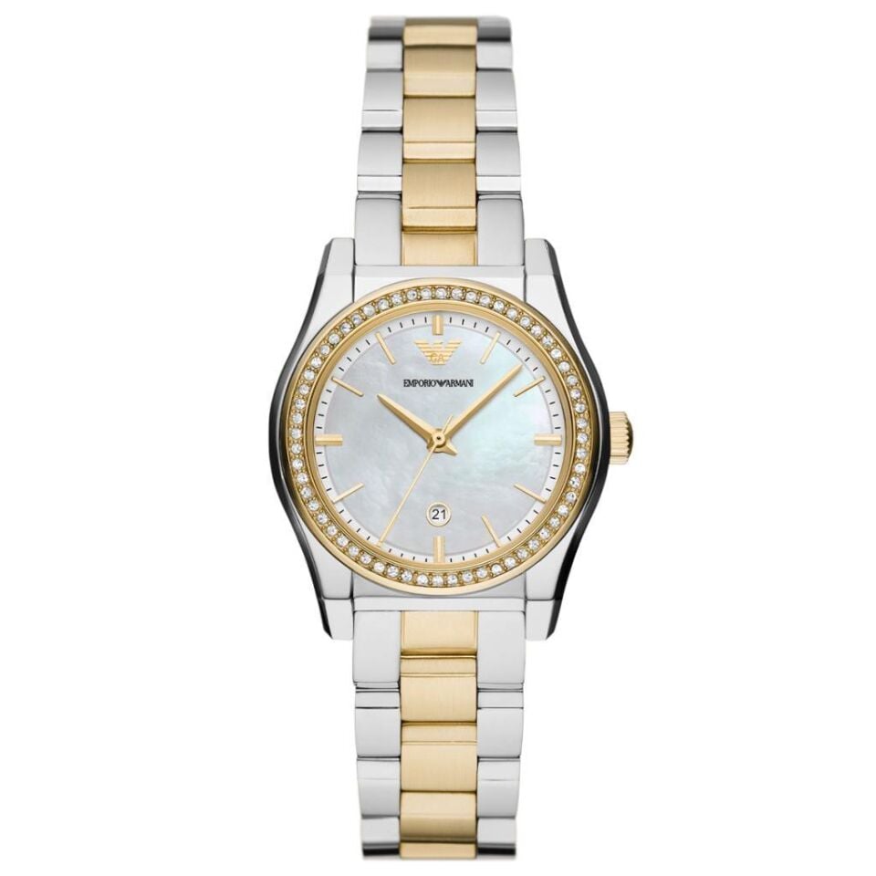 Emporio Armani AR11559 Quartz Çelik Altın/Metalik Gri Sedef Kadran 32 mm Kadın Kol Saati