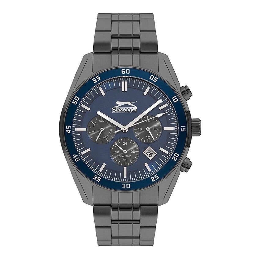 Slazenger SL.09.2093.2.03 Quartz Çelik Füme 44 mm Erkek Kol Saati