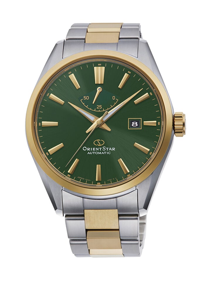 Orient Star RE-AU0405E00B Otomatik Çelik Gri/Altın Yeşil Kadran Safir Cam 42 mm Erkek Kol Saati