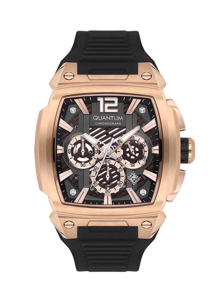 Quantum HNG1168.441 Quartz Silikon Siyah 44 mm Erkek Kol Saati