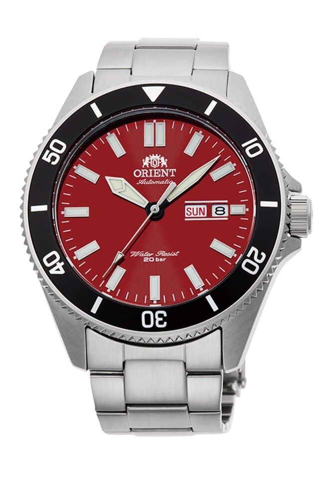 Orient RA-AA0915R19B Otomatik Çelik Gri Kırmızı Kadran 20 ATM 44 mm Erkek Kol Saati