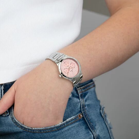 Festina F16716/3 Quartz Çelik Gri Pembe Kadran 37 mm Kadın Kol Saati