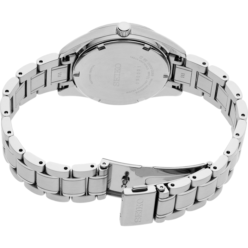 Seiko SUR581P Quartz Çelik Gri Mavi Kadran Safir Cam 32 mm Kadın Kol Saati