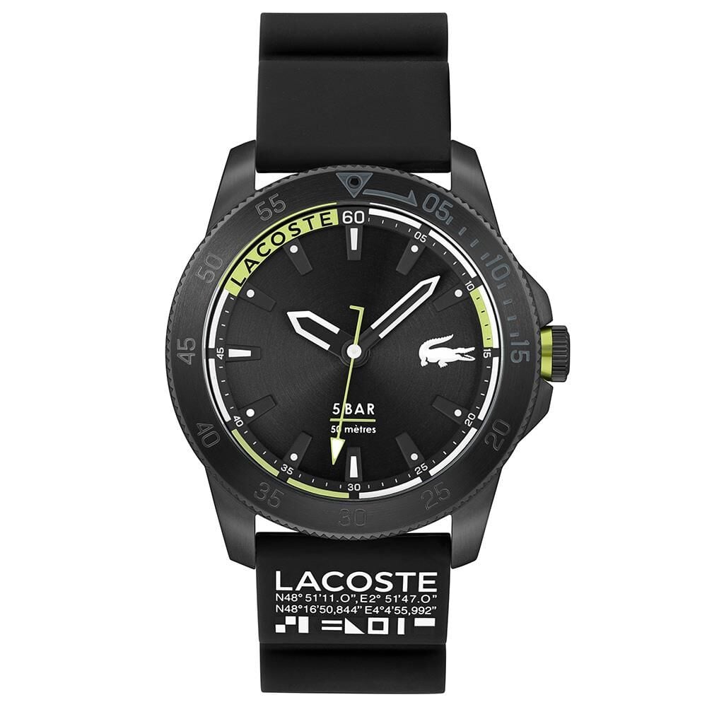 Lacoste 2011203 46 mm Siyah Erkek Kol Saati