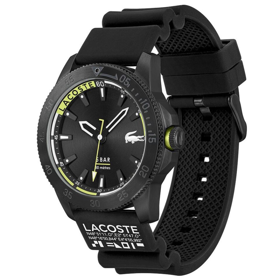 Lacoste 2011203 46 mm Siyah Erkek Kol Saati