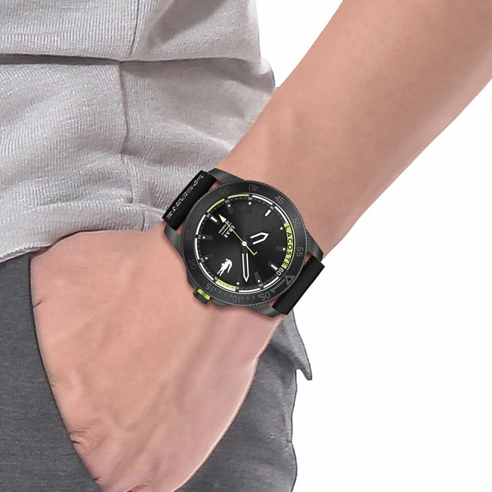 Lacoste 2011203 46 mm Siyah Erkek Kol Saati
