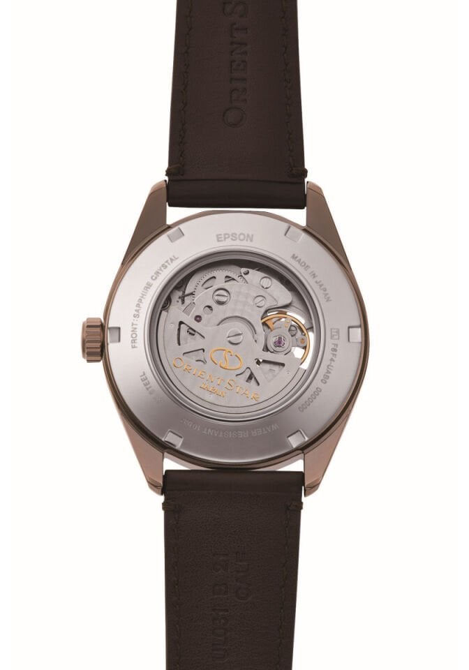 Orient RE-AV0115B00B KurOtomatik Deri Kahverengi Open Heart Safir Cam 41 mm Erkek Kol Saati