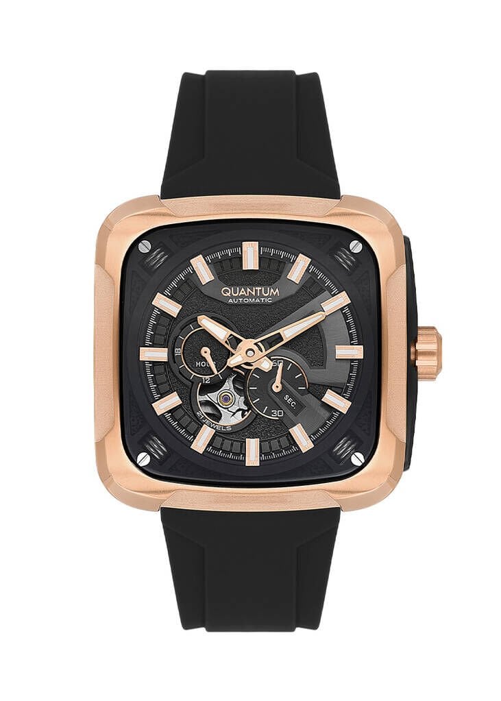 Quantum QMG1135.451 Otomatik Silikon Siyah 45 mm Erkek Kol Saati