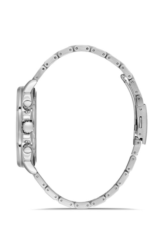 Ferro Gümüş Çelik Kordon Erkek Kol Saati FM11652A-A3 Fonksiyonları Aktif 3 ATM Su Geçirmez