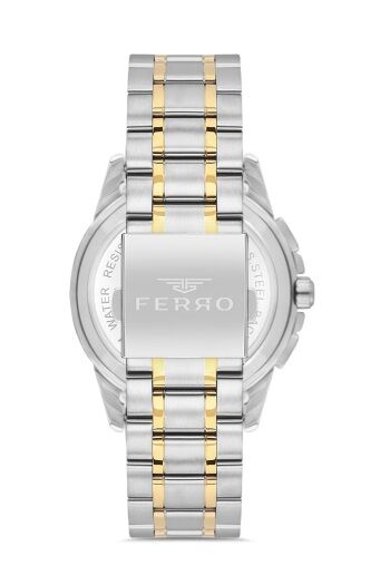 Ferro Sarı/Gümüş Çelik Kordon Erkek Kol Saati FM31441A-D2