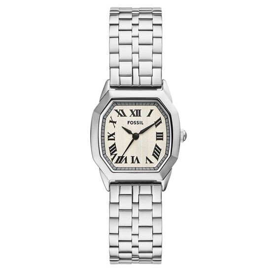 Fossil FES5363 Quartz Çelik Gri Krem Kadran 27 mm Kadın Kol Saati