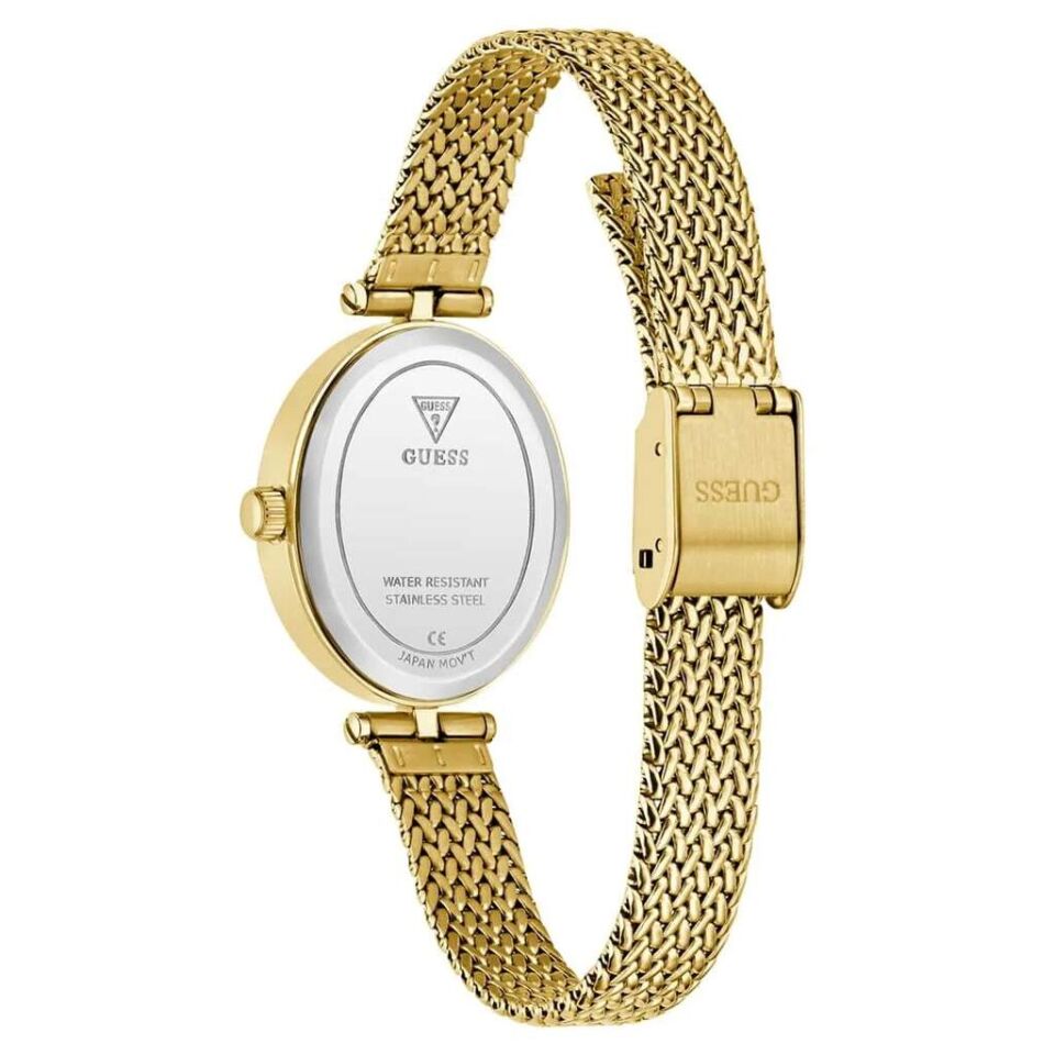 Guess GUGW0935L4 Quartz Hasır Altın Rengi Kırmızı Kadran 24x29 mm Kadın Kol Saati