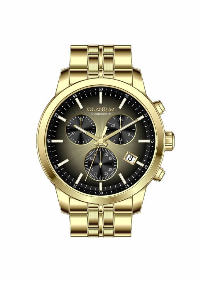 Quantum PWG1008.150 Quartz Çelik Altın Rengi 45 mm Erkek Kol Saati