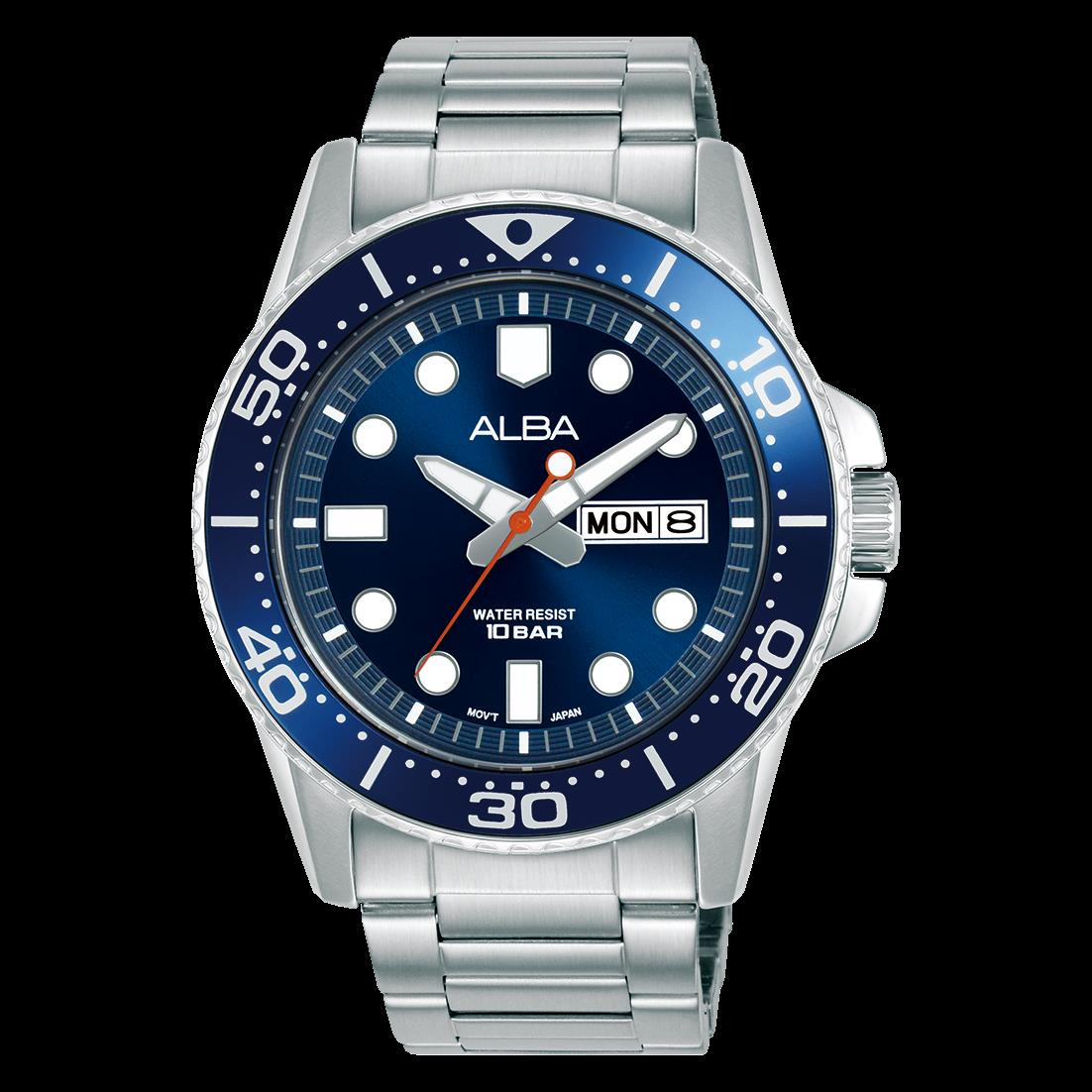Alba AV3597X1 Quartz Çelik Gri Lacivert Kadran 10 ATM 43 mm Erkek Kol Saati