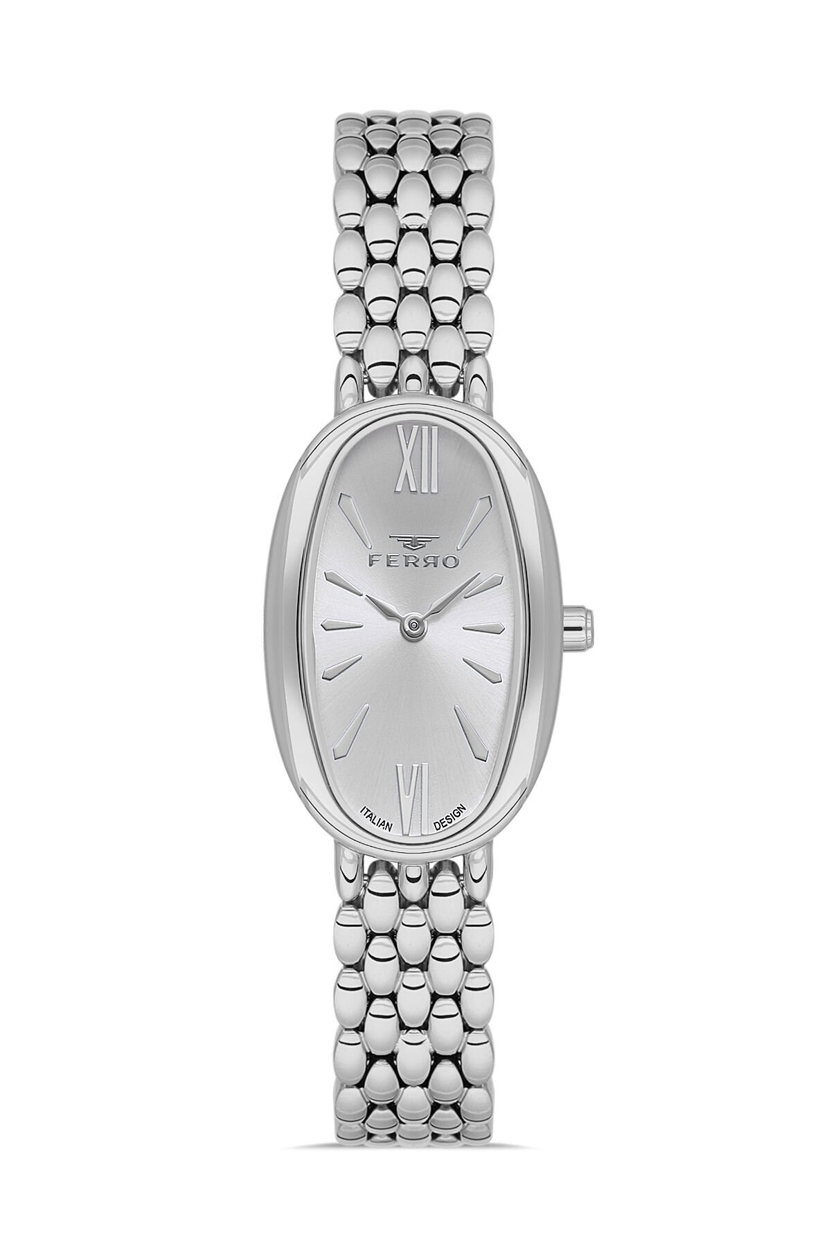 Ferro Gümüş Çelik Kordon Kadın Kol Saati FL21510A-A 3ATM Su Geçirmez 2 Yıl Garantili HediyePaketli