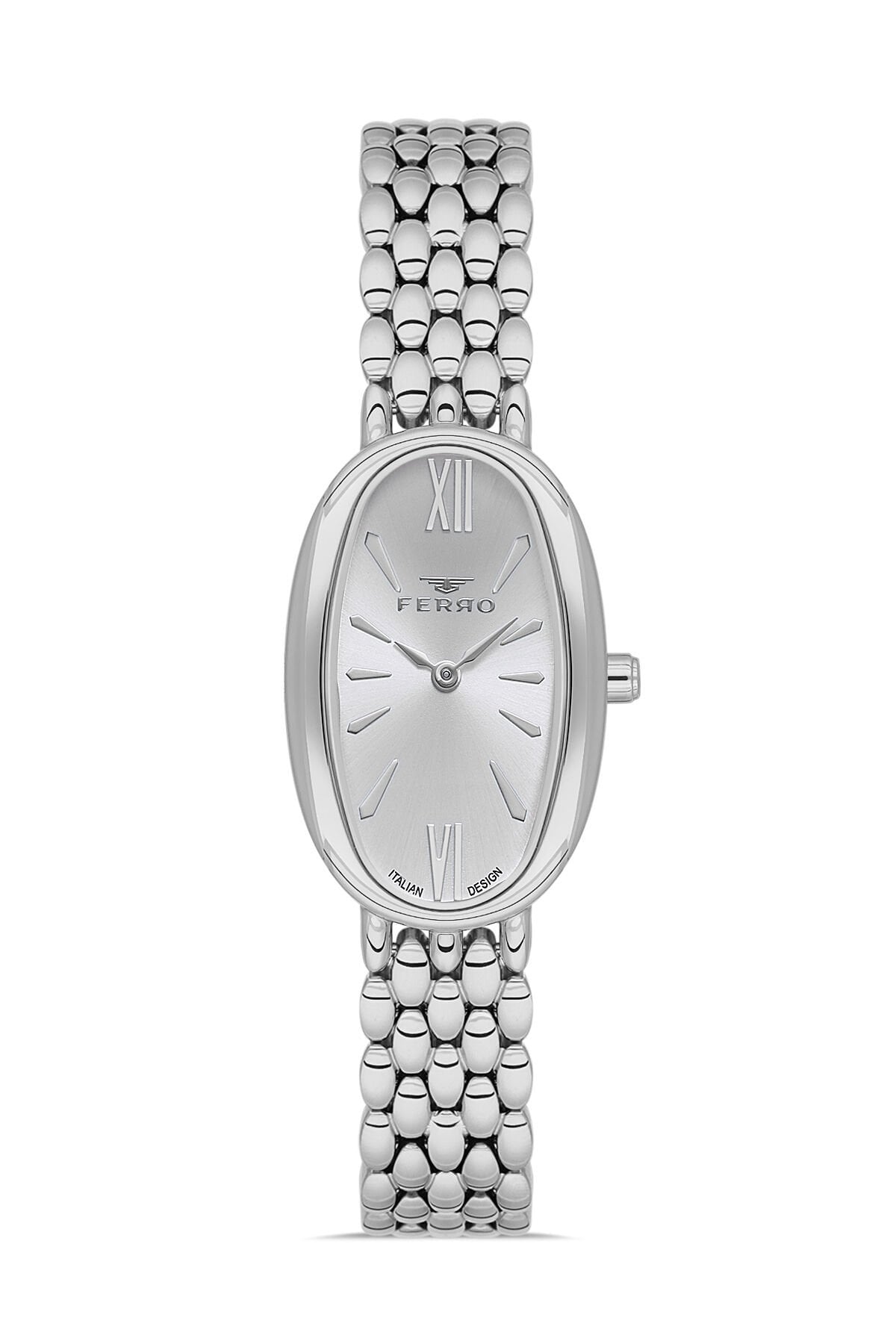 Ferro Gümüş Çelik Kordon Kadın Kol Saati FL21510A-A 3ATM Su Geçirmez 2 Yıl Garantili HediyePaketli