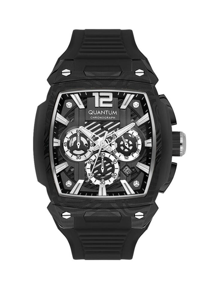 Quantum HNG1168.651 Quartz Silikon Siyah 44 mm Erkek Kol Saati