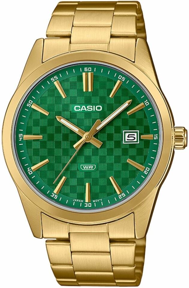 Casio MTP-VD03G-3AUDF Quartz Çelik Altın Rengi Yeşil Kadran 41 mm Erkek Kol Saati