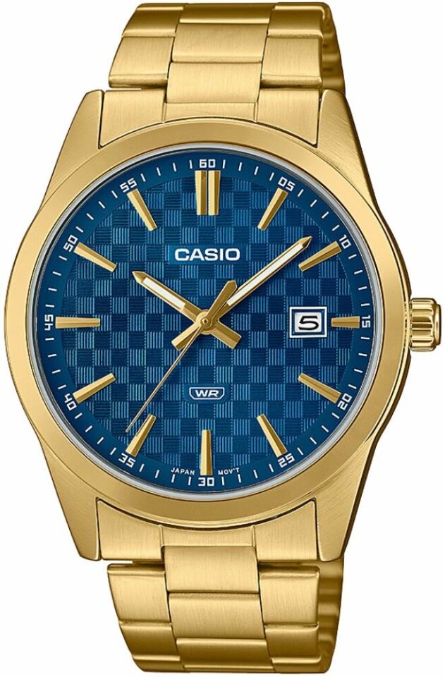 Casio MTP-VD03G-2AUDF Quart Çelik Altın Rengi Lacivert Kadran 41 mm Erkek Kol Saati