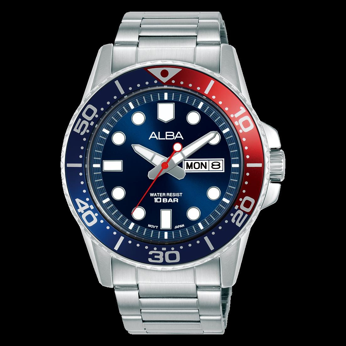 Alba AV3593X1 Quartz Çelik Gri Lacivert Kadran 10 ATM 43 mm Erkek Kol Saati