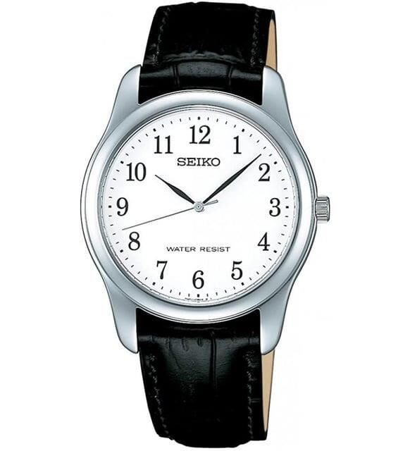 Seiko SCXP033 Quartz Deri Siyah Beyaz Kadran 35 mm Erkek Kol Saati