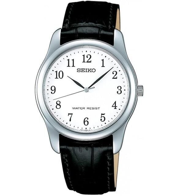 Seiko SCXP033 Quartz Deri Siyah Beyaz Kadran 35 mm Erkek Kol Saati