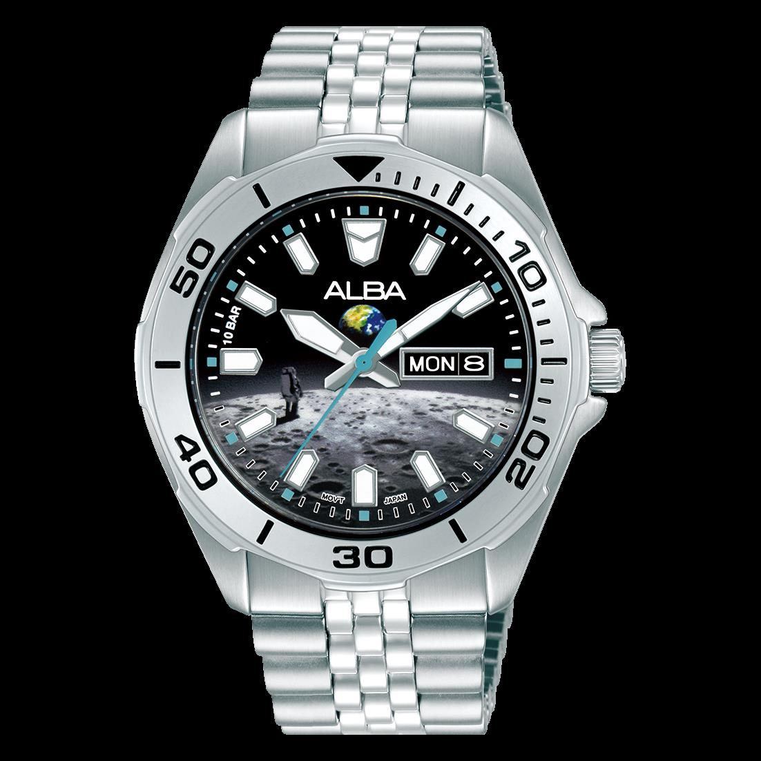 Alba AV3591X2 Quartz Çelik Gri Siyah Kadran 10 ATM 42 mm Erkek Kol Saati