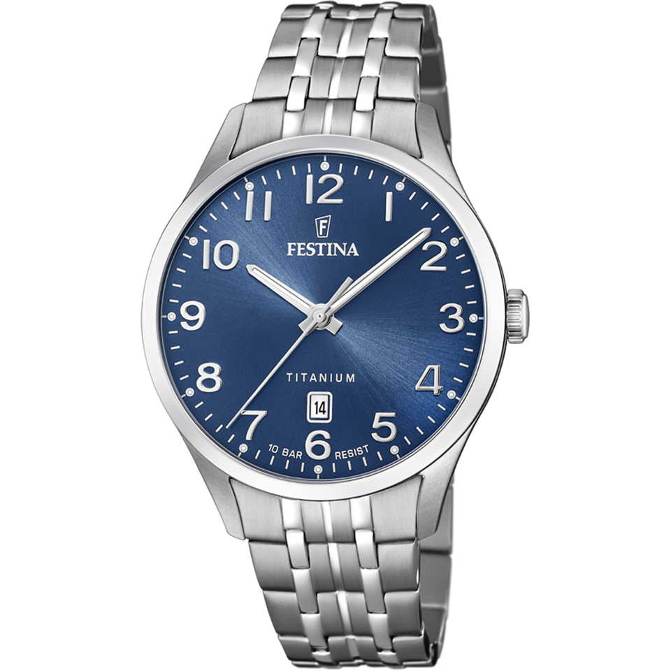 Festina F20466/2 Quartz Titanyum Gri Mavi Kadran 10 ATM 40 mm Erkek Kol Saati