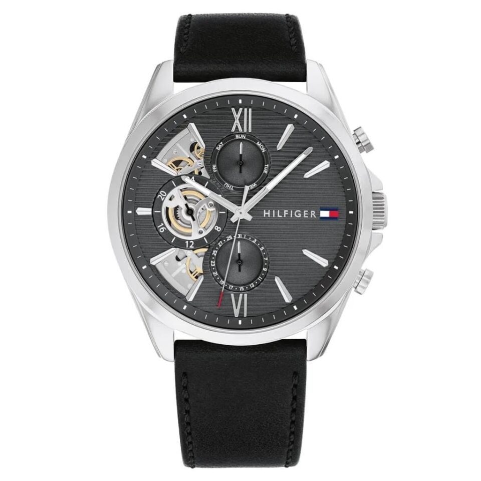 Tommy Hilfiger TH1710644 Quartz Deri Siyah 43 mm Erkek Kol Saati