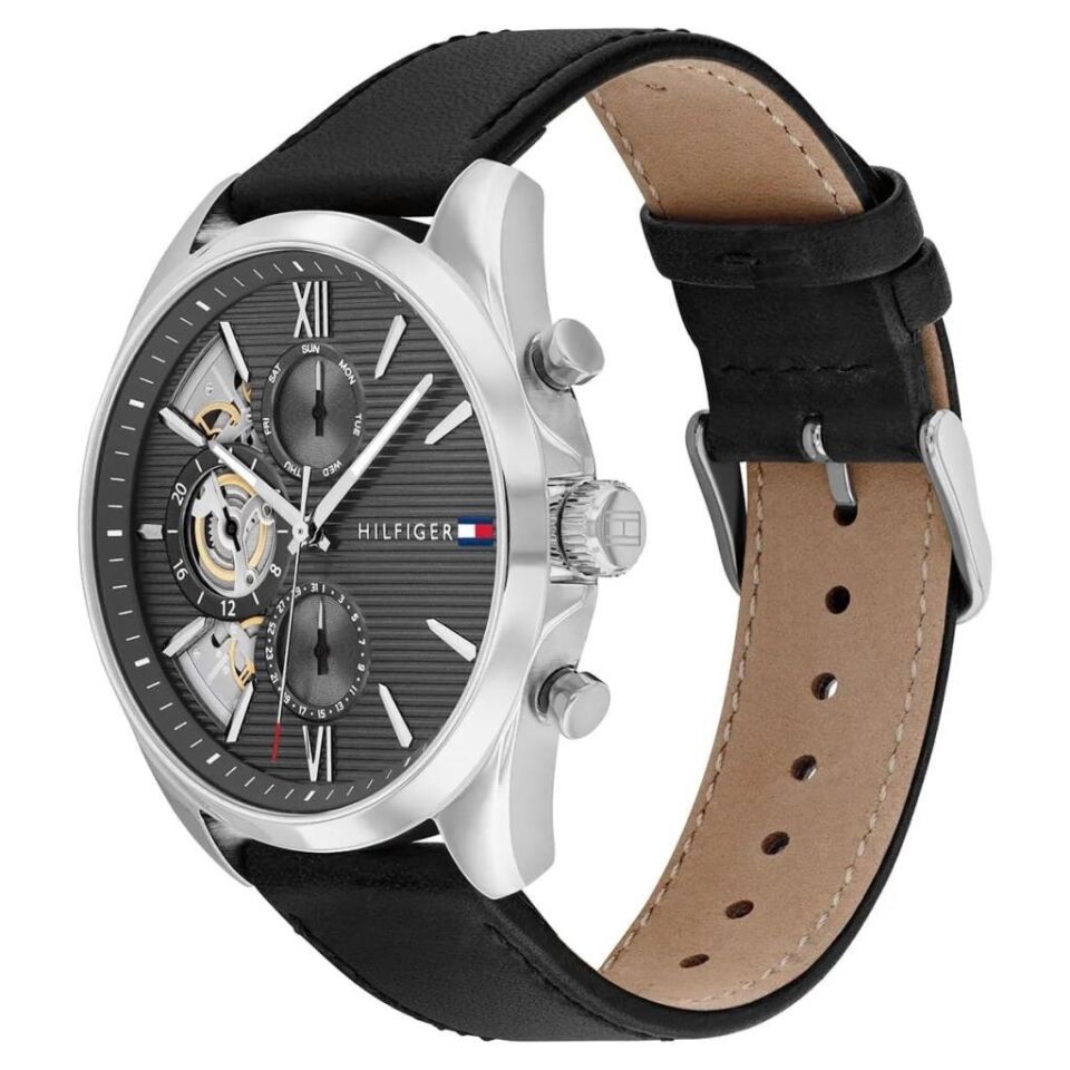 Tommy Hilfiger TH1710644 Quartz Deri Siyah 43 mm Erkek Kol Saati