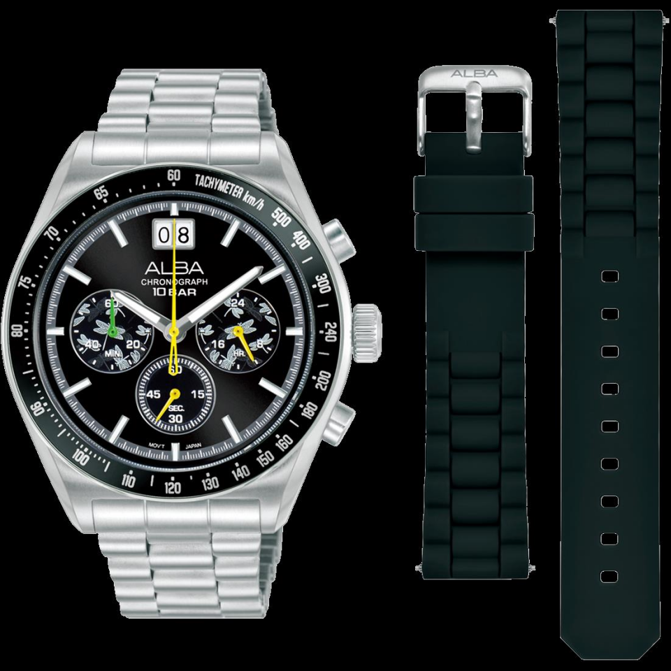 Alba AU5025X2 Quartz Çelik Gri Siyah Kadran 10 ATM 42 mm Erkek Kol Saati