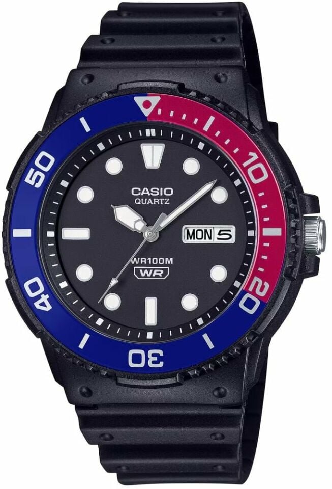 Casio MRW-230H-1E2VDF Quartz Silikon Siyah 10 ATM 45 mm Erkek Kol Saati