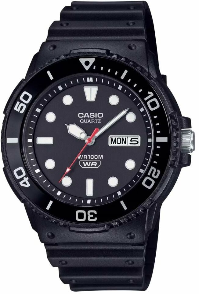 Casio MRW-230H-1E1VDF Quartz Silikon Siyah 10 ATM 45 mm Erkek Kol Saati