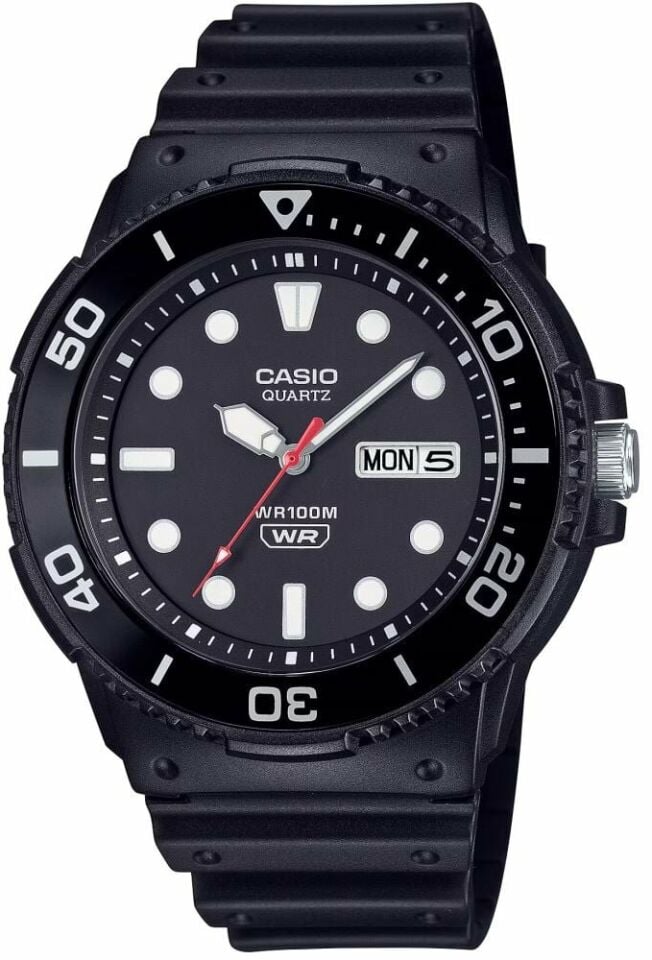 Casio MRW-230H-1E1VDF Quartz Silikon Siyah 10 ATM 45 mm Erkek Kol Saati