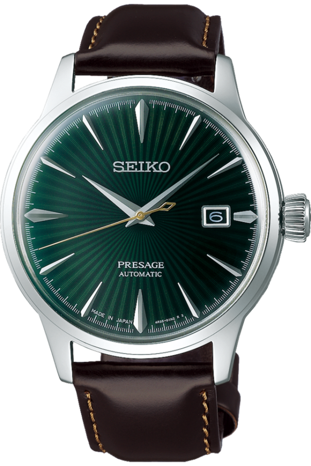 Seiko SRPD37J 41 mm Presage Otomatik Deri Kahverengi Erkek Kol Saati