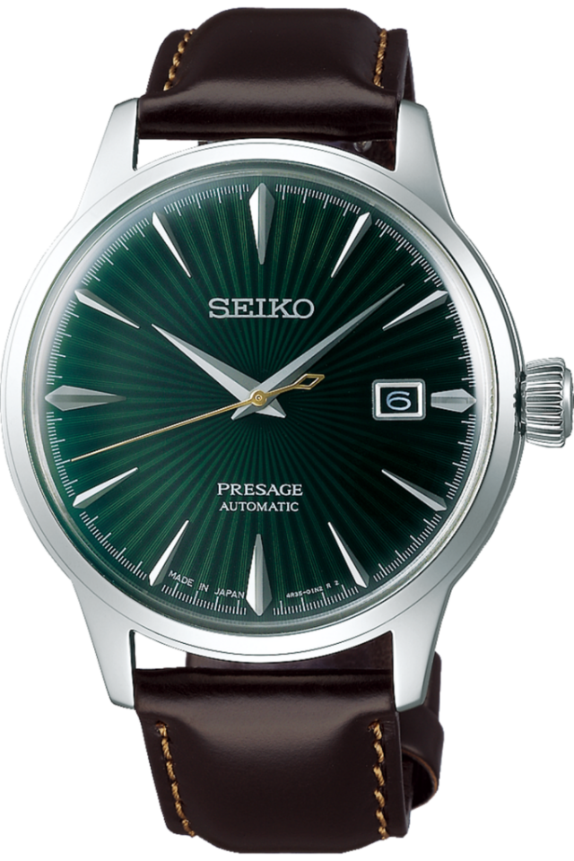 Seiko SRPD37J 41 mm Presage Otomatik Deri Kahverengi Erkek Kol Saati