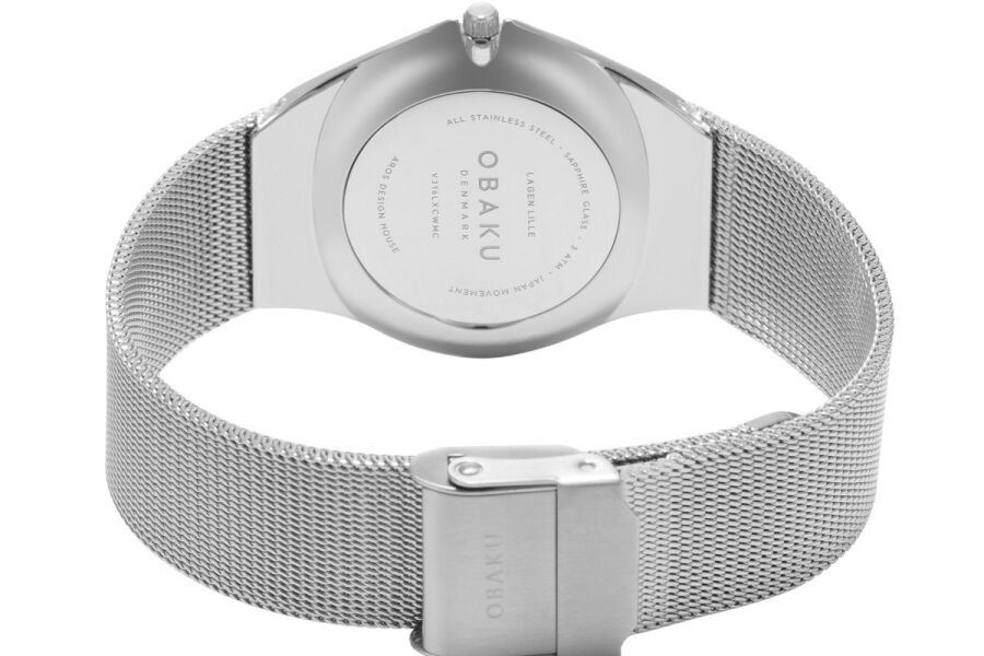 Obaku Denmark V316LXCWMC Quartz Hasır Kordon Gri Safir Cam 33 mm Kadın Kol Saati