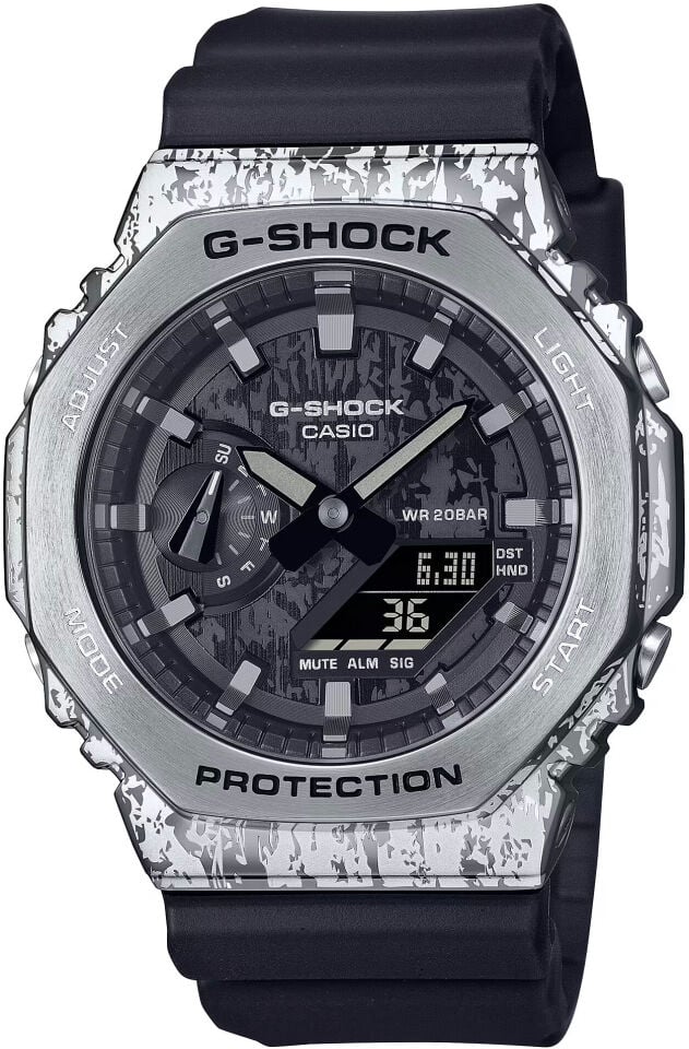 Casio GM-2100GC-1ADR Quartz Silikon Siyah 20 ATM Erkek Kol Saati