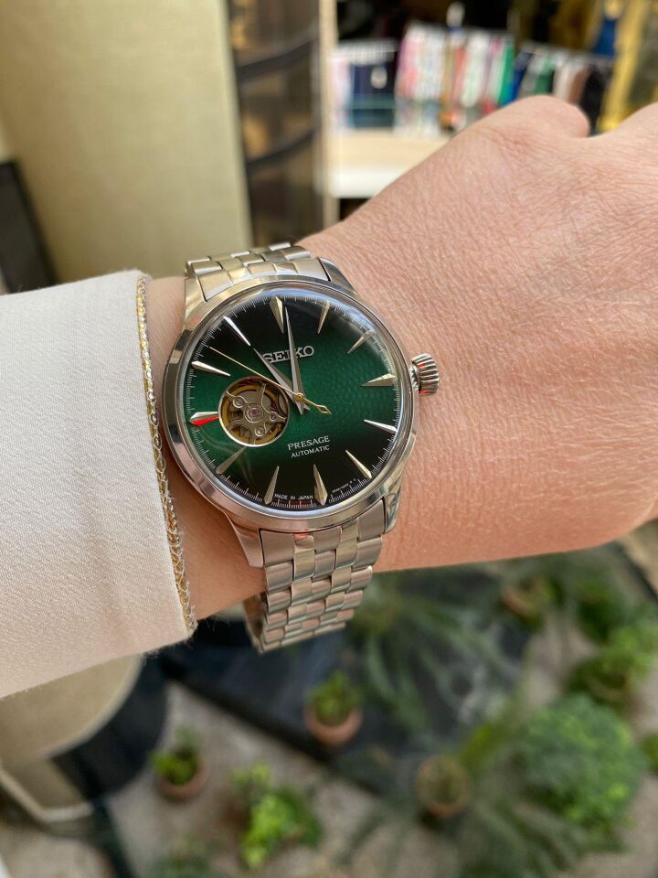 Seiko SSA441J Otomatik Çelik Gri Yeşil Kadran 41 mm Erkek Kol Saati