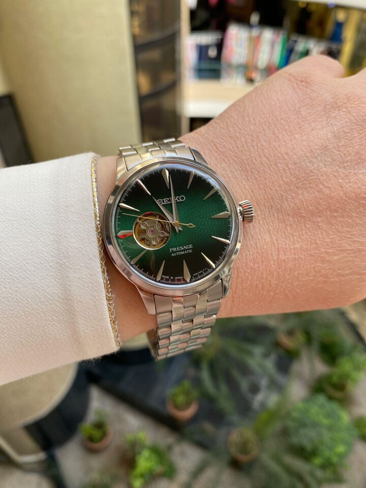 Seiko SSA441J Otomatik Çelik Gri Yeşil Kadran 41 mm Erkek Kol Saati