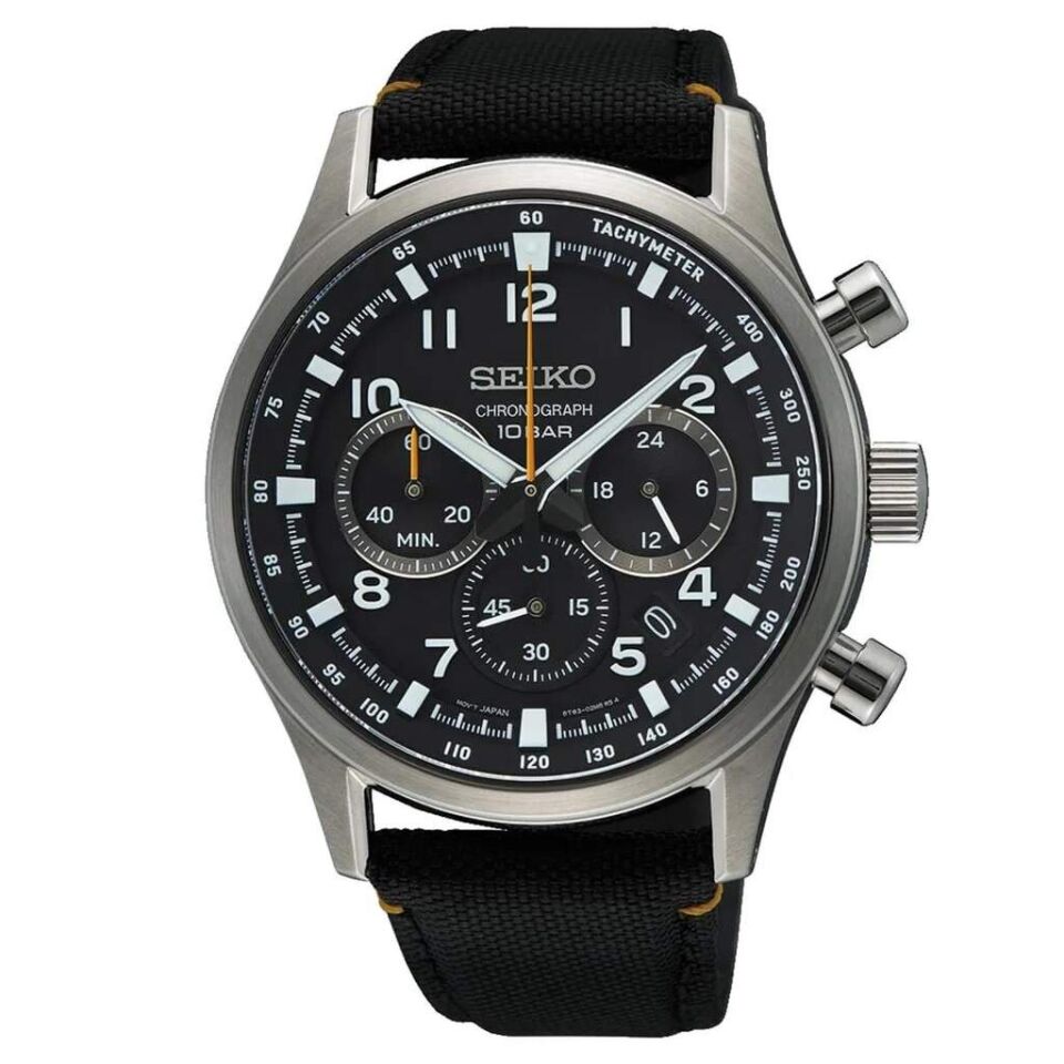 Seiko SSB449P Quartz Nato Siyah Safir Cam 43 mm Erkek Kol Saati