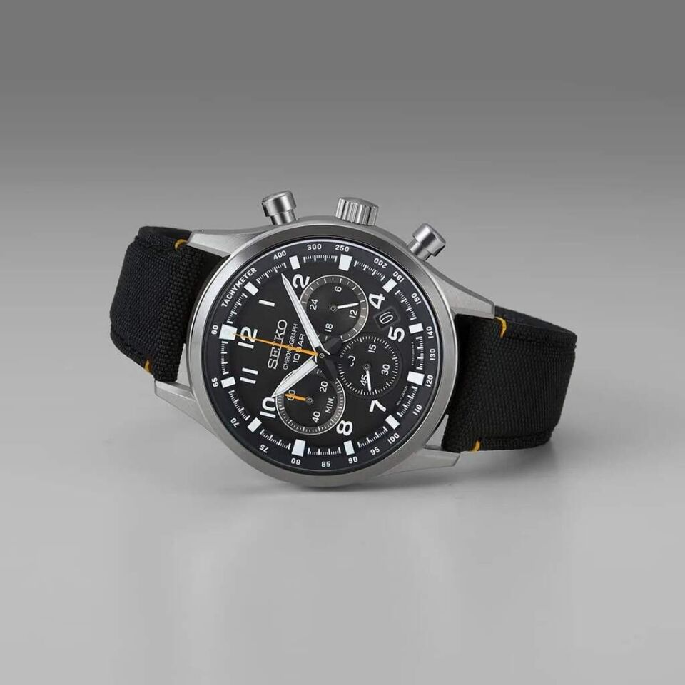Seiko SSB449P Quartz Nato Siyah Safir Cam 43 mm Erkek Kol Saati