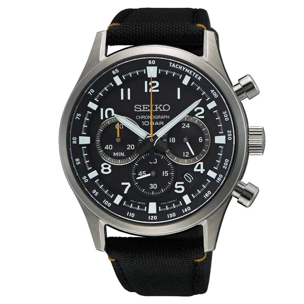 Seiko SSB449P Quartz Nato Siyah Safir Cam 43 mm Erkek Kol Saati