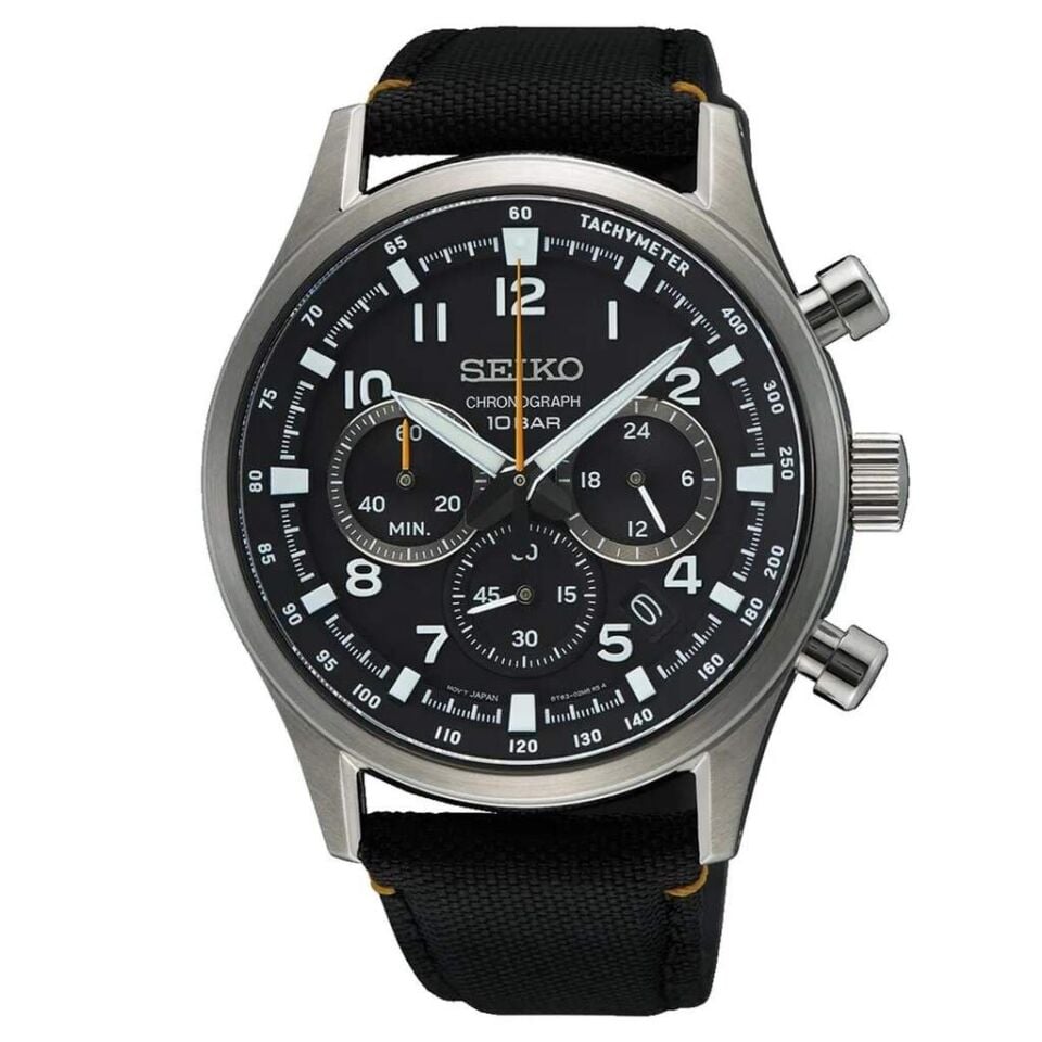Seiko SSB449P Quartz Nato Siyah Safir Cam 43 mm Erkek Kol Saati