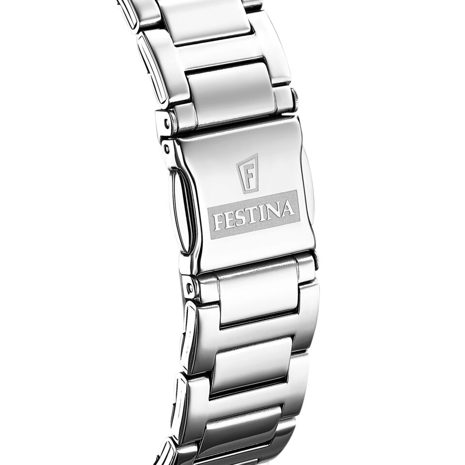 Festina F16716/4 Quartz Çelik Gri Mavi Kadran 36 mm Kadın Kol Saati