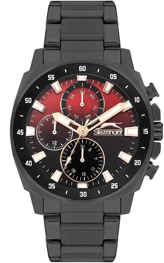 Slazenger SL.09.2381.2.07 Quartz Çelik Siyah 44 mm Erkek Kol Saati
