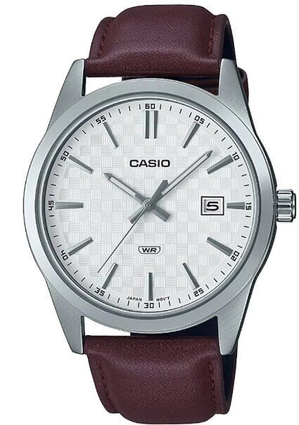 Casio MTP-VD03L-5AUDF Quartz Deri Kahverengi Gri Kadran 41 mm Erkek Kol Saati